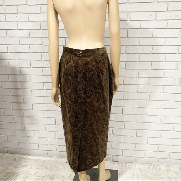 Michelle Stuart Vintage Brown‎ Paisley Midi Skirt - Picture 11 of 16